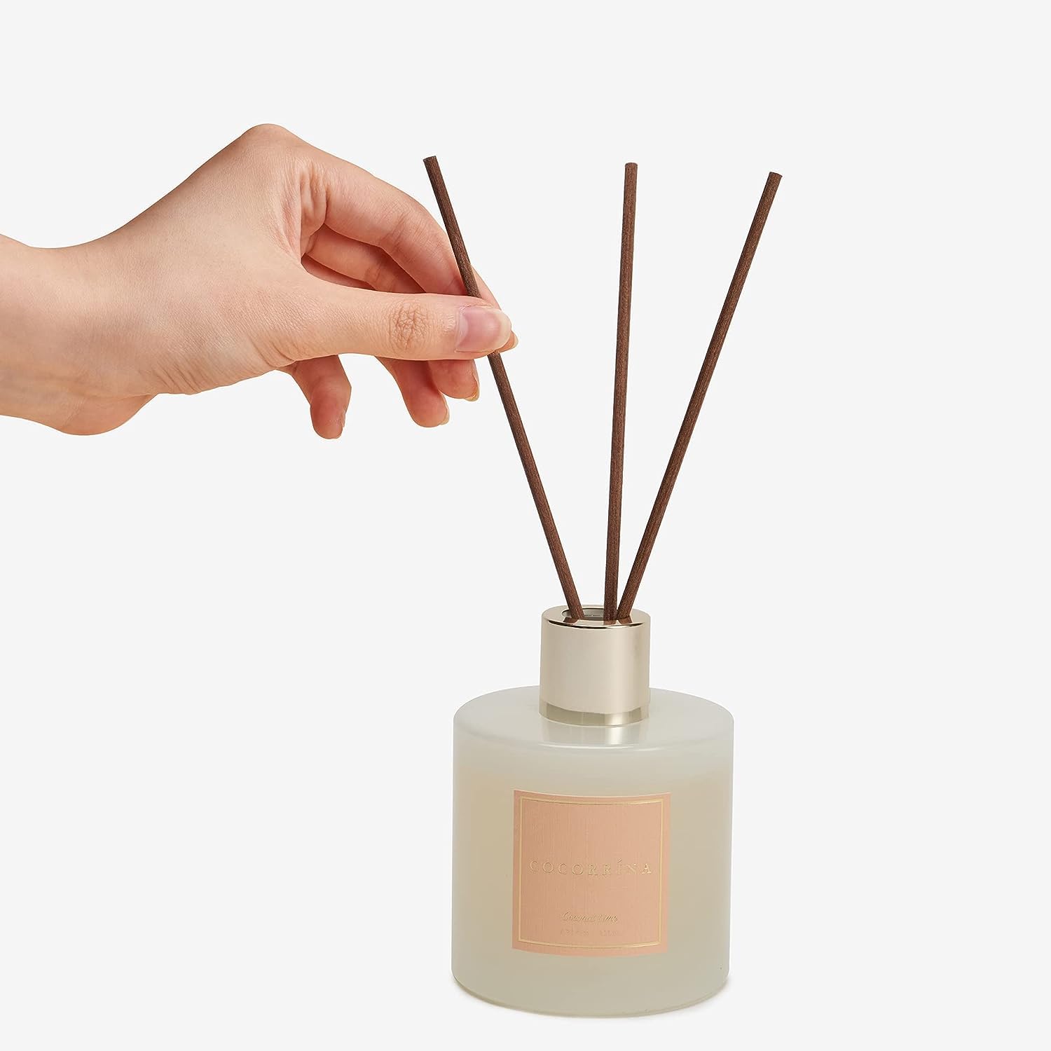 COCORRÍNA Diffusore Profumo Ambiente - 200ml Diffusore profumato di Cocco e Lime con Bastoncini Diffusore di Olio Essenziale di fragranza per la casa per la Decorazione della mensola del Bagno