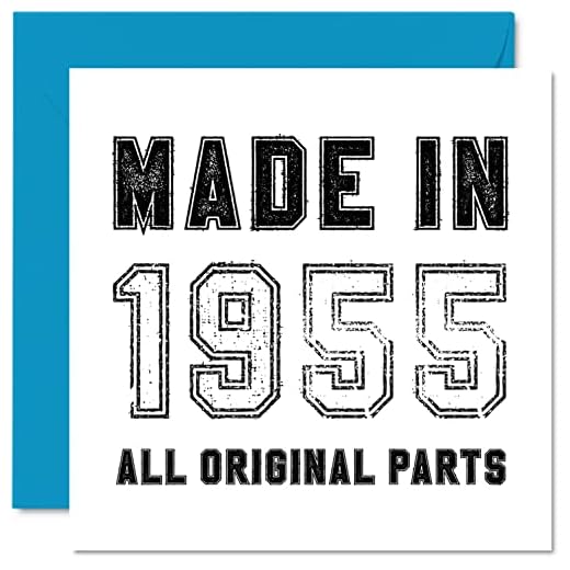 Tarjeta cumpleaños 67 hombres, mujeres, él ella, fabricada en 1955, todas piezas originales, divertida tarjeta cumpleaños 67 x 145 mm, abuelo, abuela, mamá, papá, tarjetas felicitación 145 mm x 145 mm