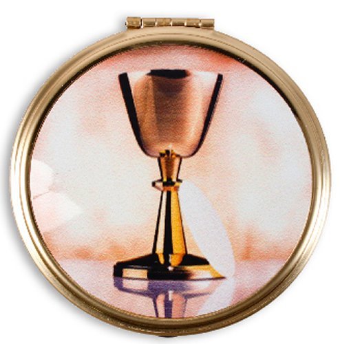 Calice PYX de poche pour la communion des malades avec souvenir de Lourdes