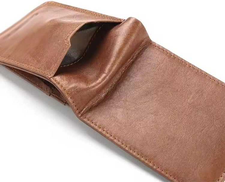 Slim Leather ID/Credit Card Holder Bifold Front Pocket Wallet with RFID Blocking Business Card Holder(D)