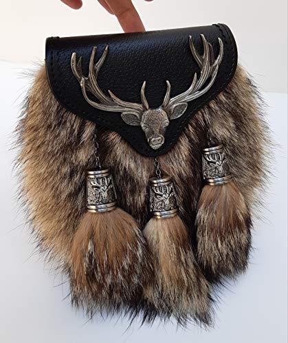 Scottish Kilt Semi Dress Sporran Semi Stag Sporran Antique Unique Stag.450……4