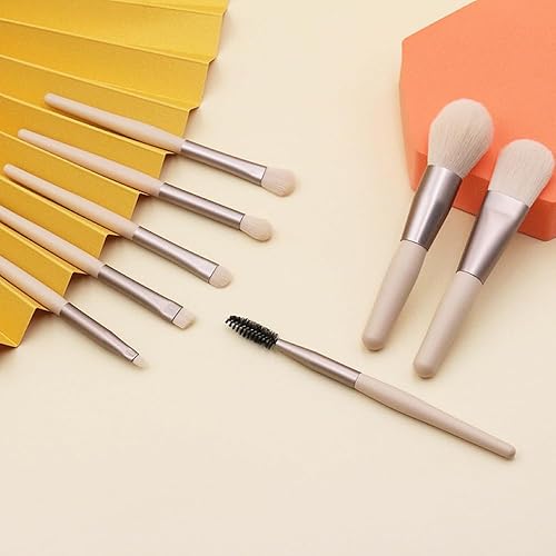 Miniatura 3 de Pinceles de maquillaje de alta calidad, base sintética, correctores de polvo, sombras de ojos, juego de 8 brochas (SKIN)