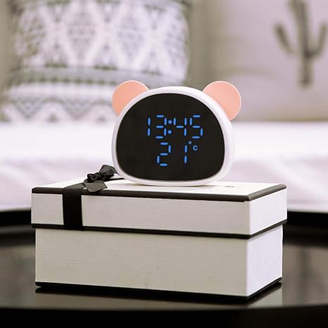 Amazon Co Jp 目覚まし時計 デジタル電子音楽目覚まし時計 カスタム着信音 かわいい学生録音目覚まし時計 ホーム キッチン