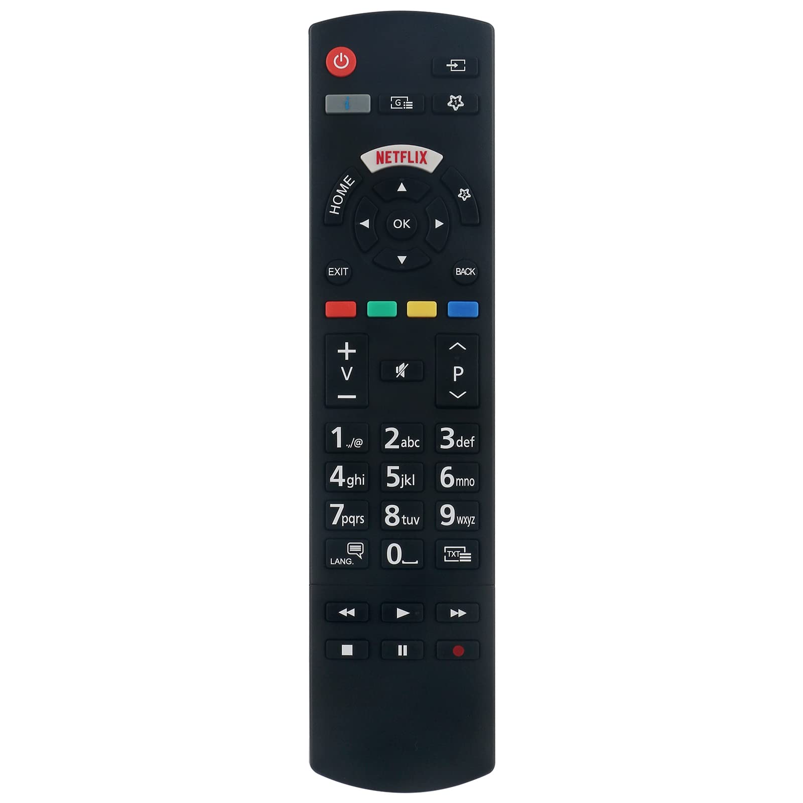 GOUYESHO RC42128M - Telecomando di ricambio per Panasonic TV HX580BZ TX-50JXW604 TX-65JXW604 TX-55JXW604 TX-43JXW604 TX-43GX555E TX-43HXW604 TX-50HXW584 TX-584 JXW633 4 TX-43JX600E TX-55JX600E
