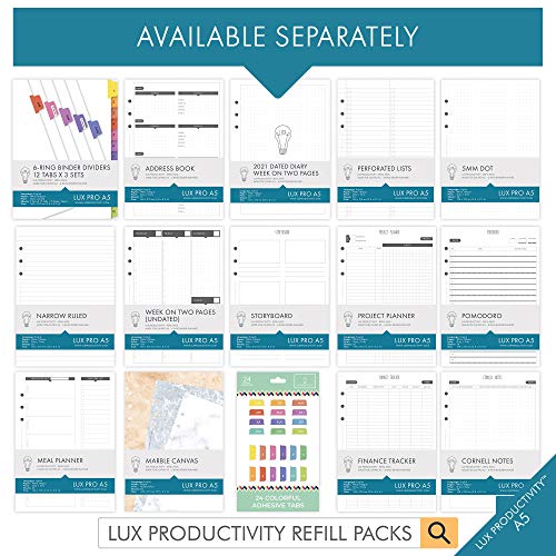 LUX-Productivity-PRO-A5-Planner--Best-Undated-DiaryOrganizer-with-Daily-Schedule-Reflection-Journal-Manage-TimeProjectsFinancesGoalsGratitudeHappiness-Dark-Brown