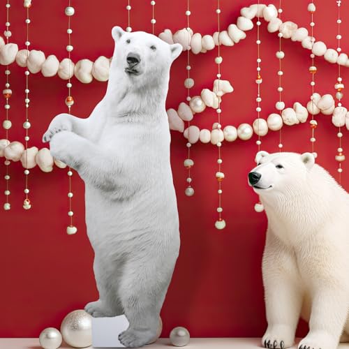 Image of Geelin 6ft Polar Bear Cardboard Cutout Life Size Animal Stand up for Party