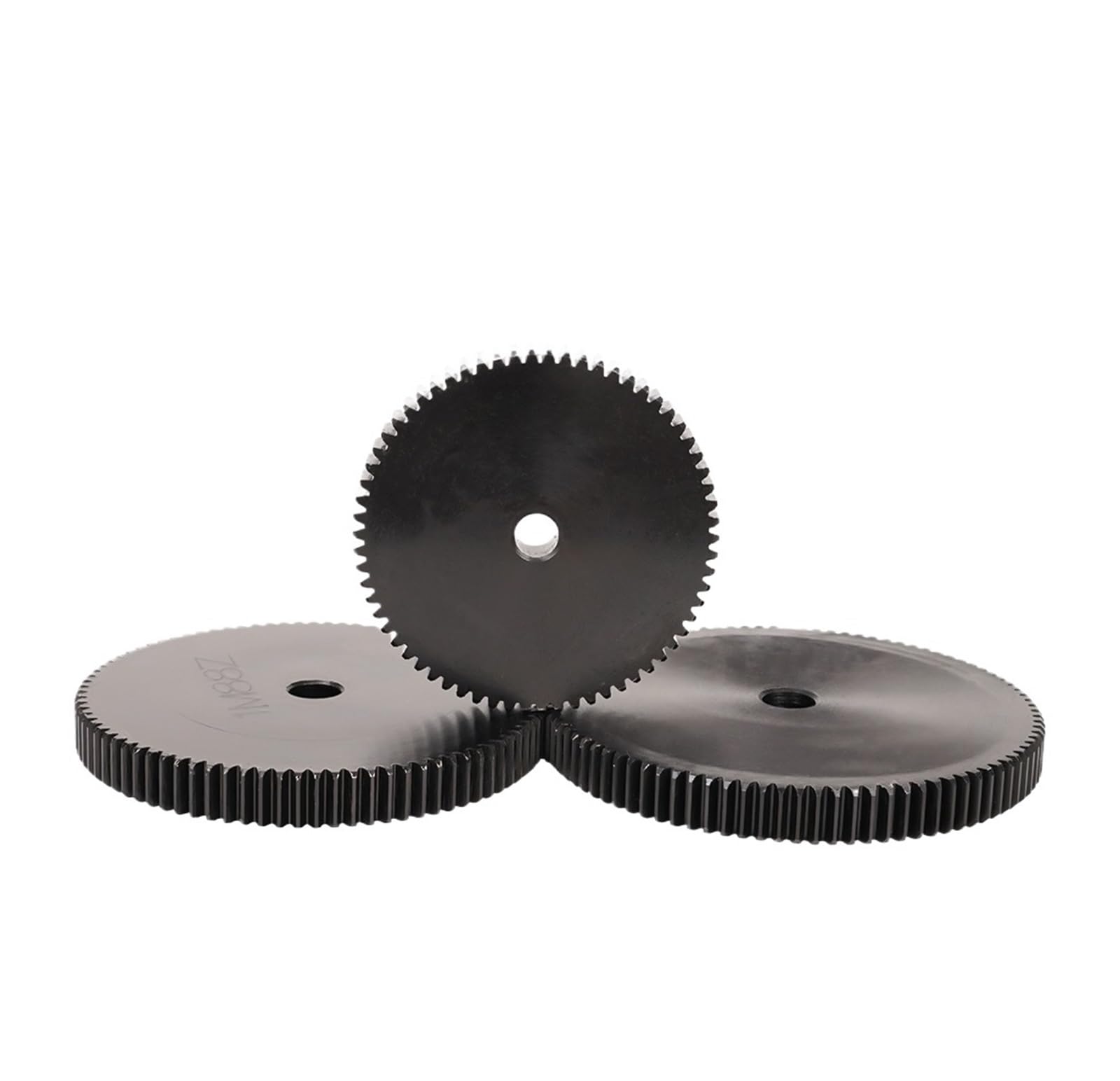 Bevel Gear Pinion Hardware Mechanical Blackening Motor Gear 1M-105T/110T/115T/120T/125T/130T/140T/150T Teeth Pitch 3.14mm Total Height 10mm Carbon Steel Flat Gear(1M125T (Bore 12 mm))