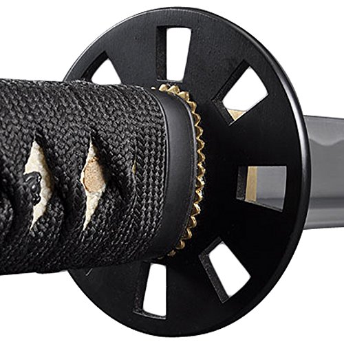 Handmade Sword - Aluminium Alloy Unsharpened Iaido Training Katana/Wakizashi Sword, Handmade, Full Tang, Black Scabbard (Iron941 Wakizashi)