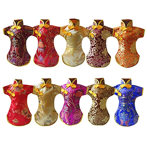 Iayokocc 16358259047192 10Pcs Chinese Style Wine Bottle Cover thumb #1