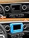 Savadicar Sky Blue Interior Accessories - 7 Inch Touchscreen Panel Trim Cover for 2018-2023 Jeep Wrangler JL JLU 4XE & Gladiator JT - Solid Color Interior Decor Upgrade Option, 1-Piece