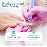 COSLUS Cordless Electric Nail Drill File: Nail Drill Machine with Stepless Speed Knob for Acrylic Gel Dip Powder Polish, Professional Portable Manicure Pedicure Rechargeable for Home Salon Use Purple - Image 4