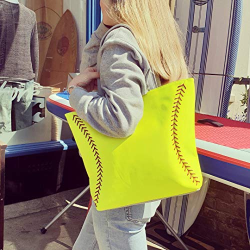 Softball Leather Material Tote Bag2
