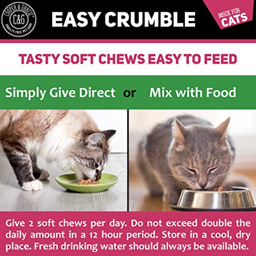 C&G Pets | ANTI-HAIRBALL CAT TREATS 60 SOFT CHEWS | HEALTHY INTESTINAL FUNCTION | HELPS DIGESTIVE SYSTEM AND PREVENTS HAIRBALLS | EASY CRUMBLE | PUMPKIN FLAVOURED | VETERINARIAN FORMULATED - Image 7