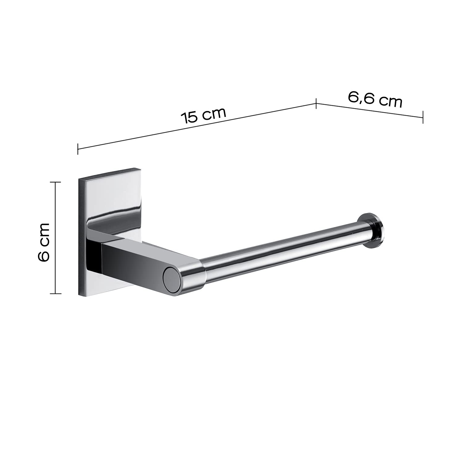 Gedy G-Singapore Toilet Roll Holder, Chrome, Components Made of Stainless Steel and Cromall, 10 Year Warranty - Image 2