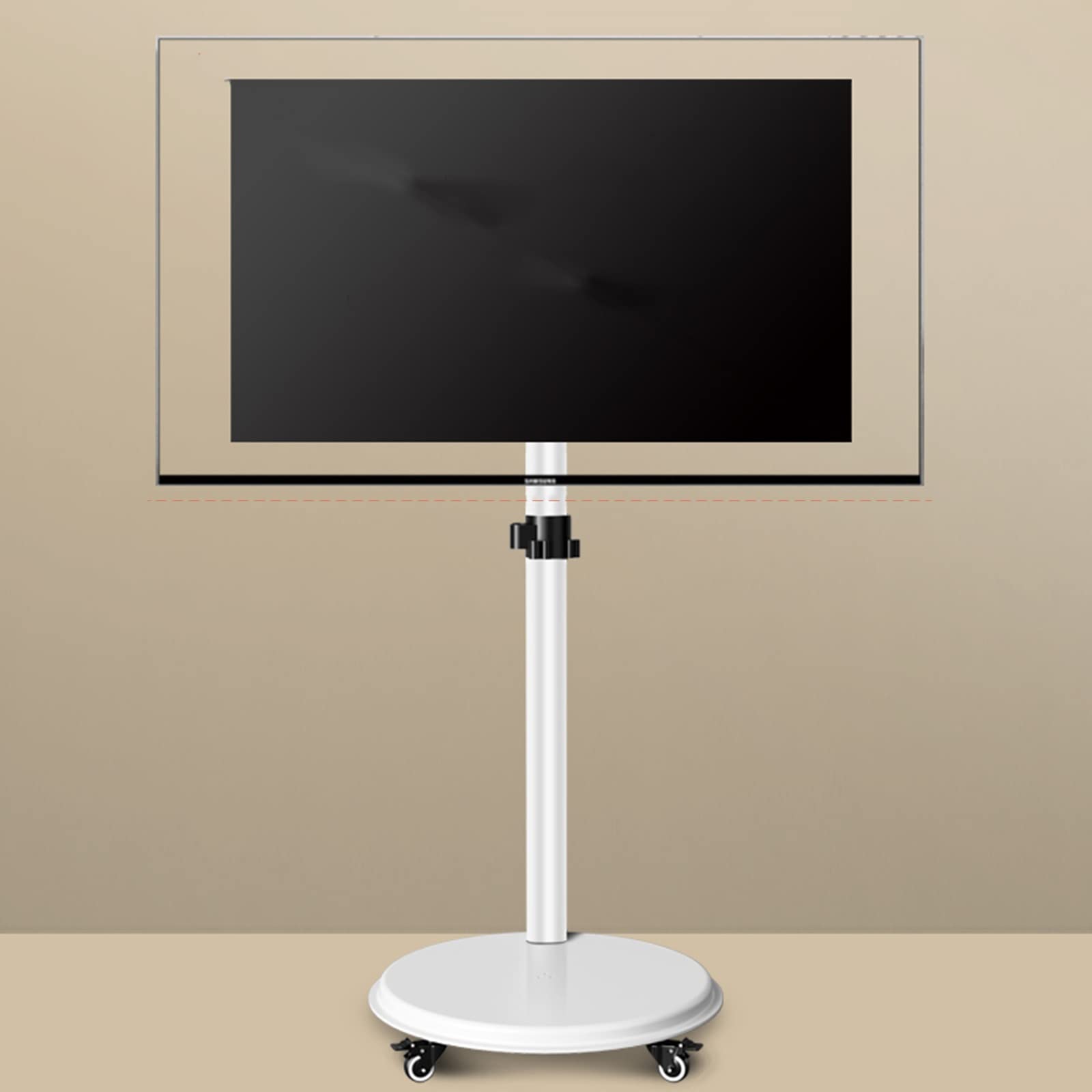 asdchZen Mobile Tv Cart For 24-43 Inch Screen,Height Adjustable Rolling Tv Stand,Movable Monitor Holder For Home Office,Max 200X200Mm