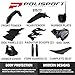 Polisport Motocross (MX) Restyling Kit for Yamaha YZ 125/250 (2002-2021) Dirt Bike – OEM Quality, Durable, Flexible & Perfect Fit – Black