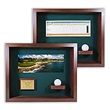 Eureka Golf Products Hole in One Ball & Scorecard or Photo Shadowbox Display-Free Engraved Plate