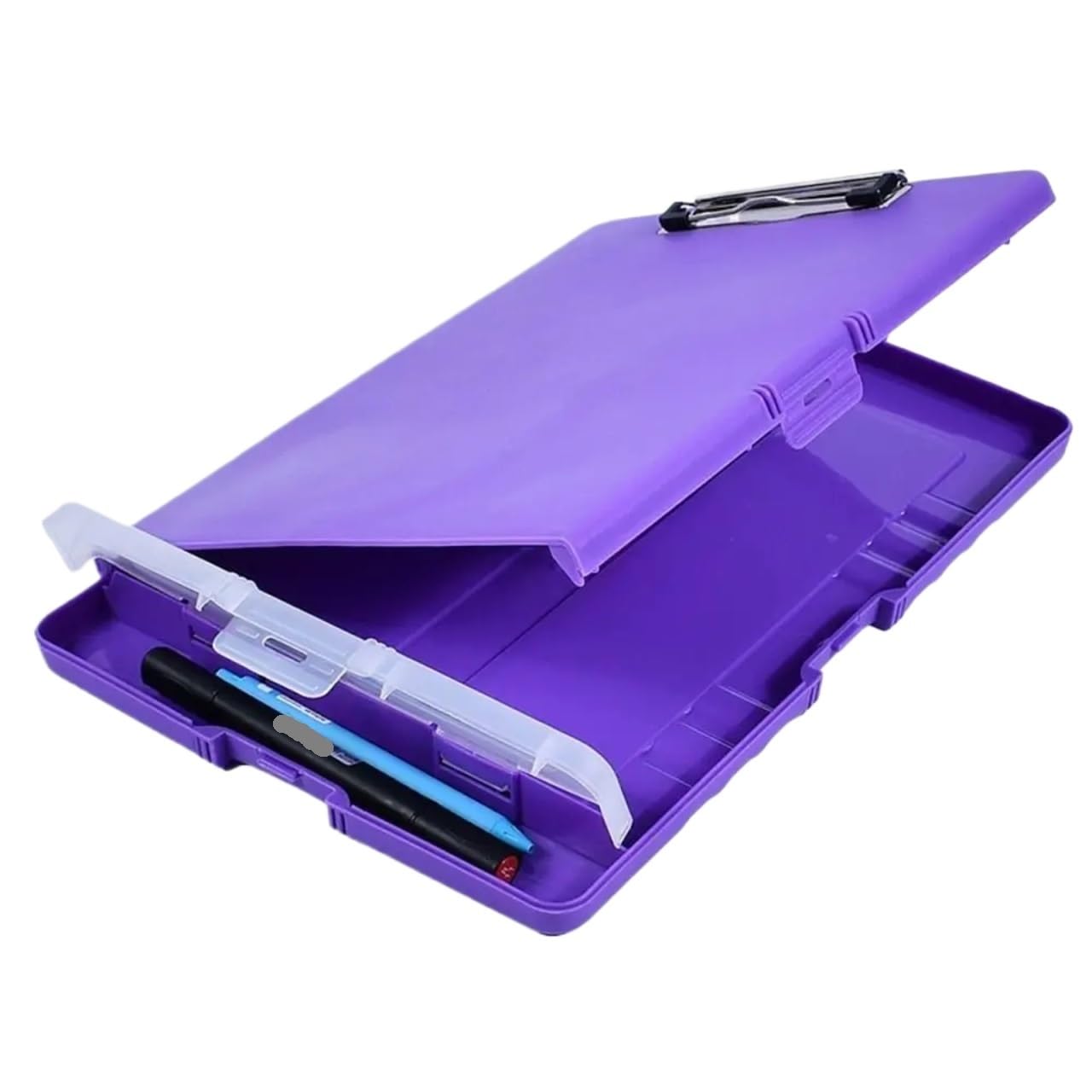 4 pezzi di plastica for appunti, custodia for documenti, cartelle for, blocco note, cancelleria, materiale scolastico for ufficio per Scuola, Ufficio(Purple)