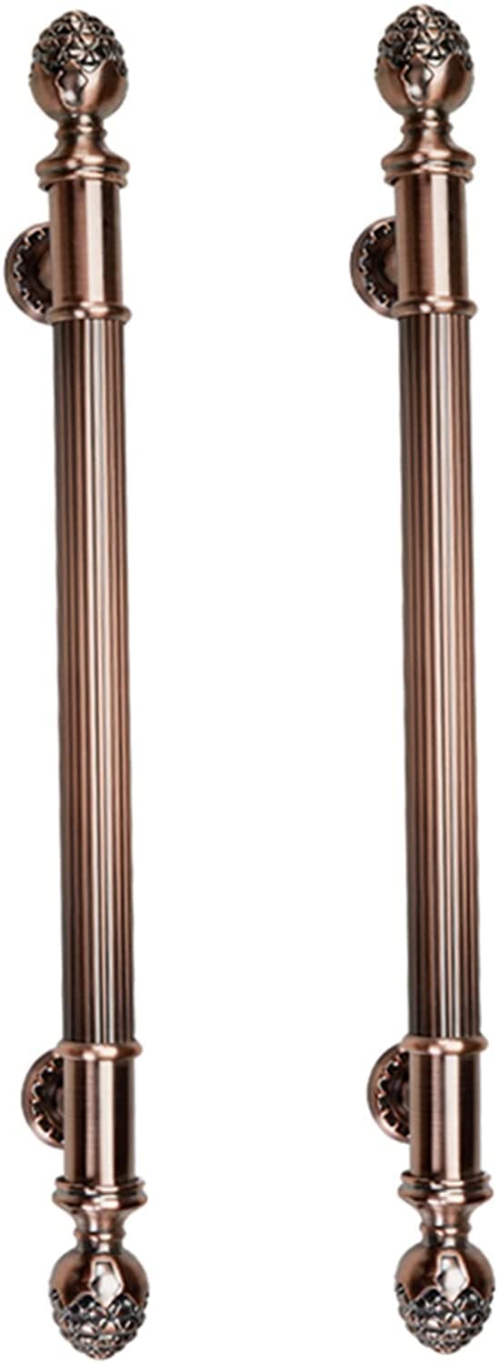 CWCQGH Barn Door Push Pull Door Handle Round Door Handle Set,Long Exterior Interior Door Pull Handle Two Side Sliding Barn Entry Door Handle Mounting Hardware Included,80cm/31.5inch