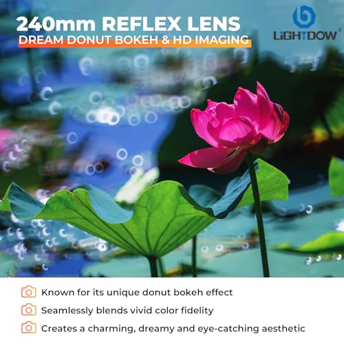 Téléobjectif manuelle 240mm f5.6 fixe pour Sony Alpha et NEX - 6