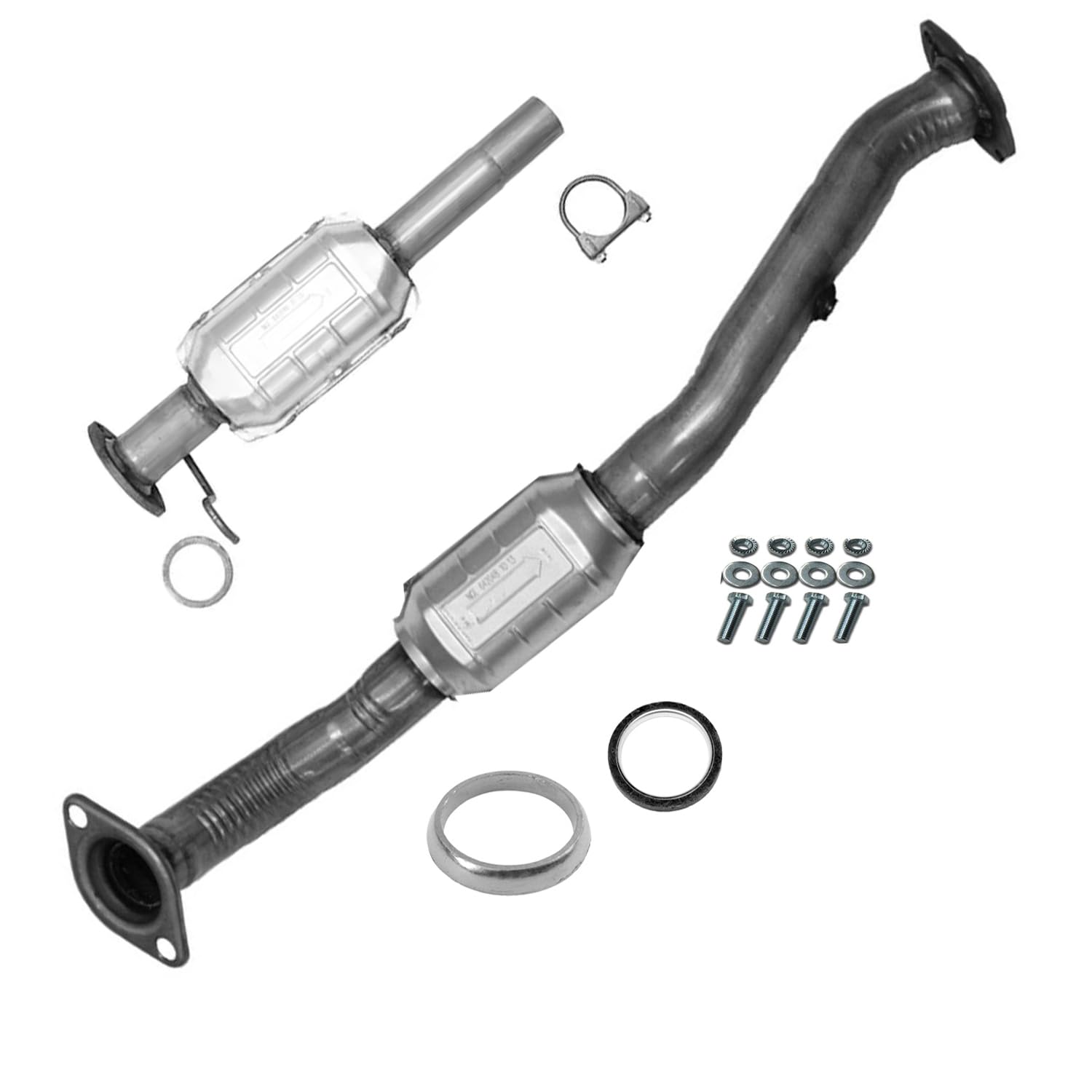 Excel Exhaust Front & Rear Catalytic Converters - Direct Fit Catalytic Converter Replacement/Compatible for Toyota Highlander 2009 2010 2011 2012 2013, 2.7L - EPA Compliant