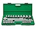 Ideal Industries 4725-I 3/4dr 25pc Chrome Socket Set Fr/Mt 12pt