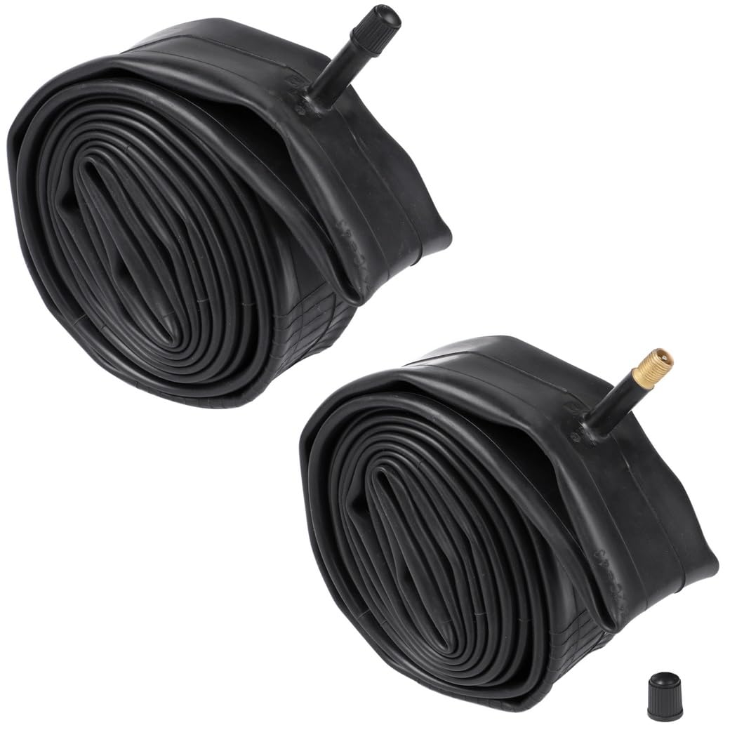 2 camere d'aria per bicicletta da 27,5 pollici x 1,9 pollici a 2,125 pollici, valvola AV 32 mm, gomma butilica, anti-foratura, camere d'aria di ricambio per bici da strada da 27,5 pollici, mountain