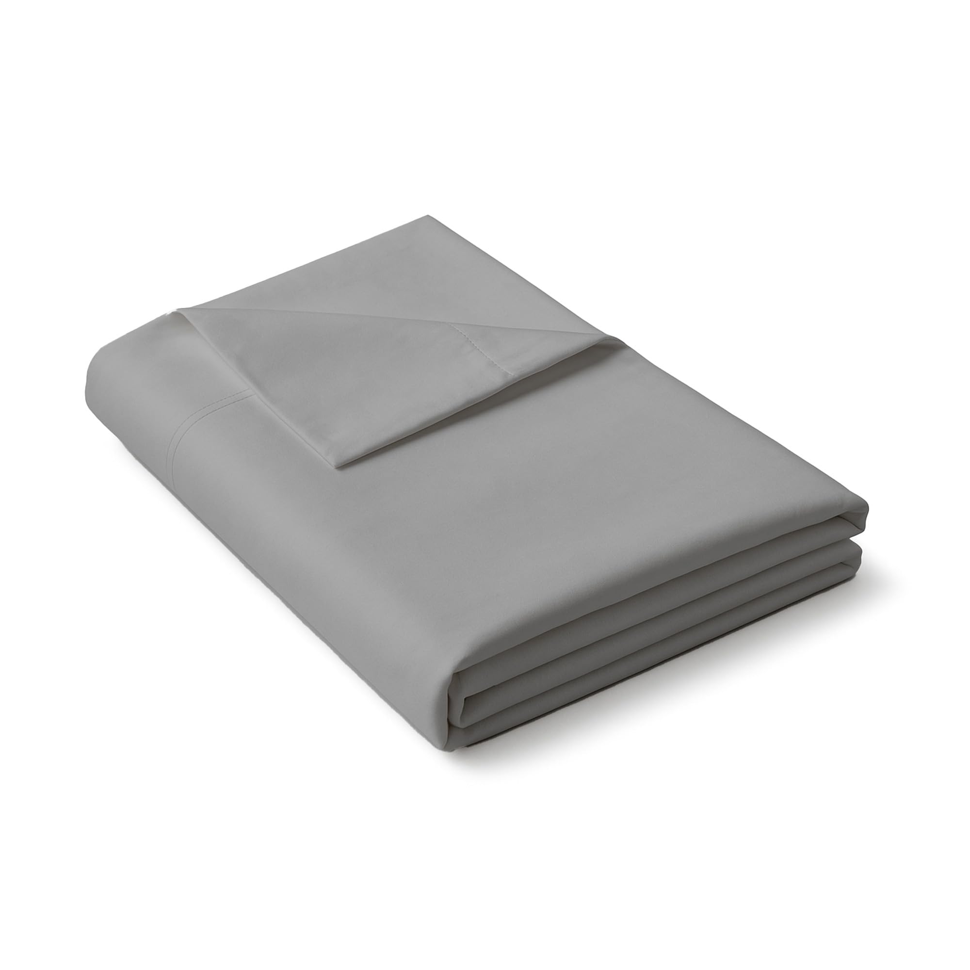 Light Grey Twin XL Flat Sheet Only, Soft 100% Cotton Top Sheets