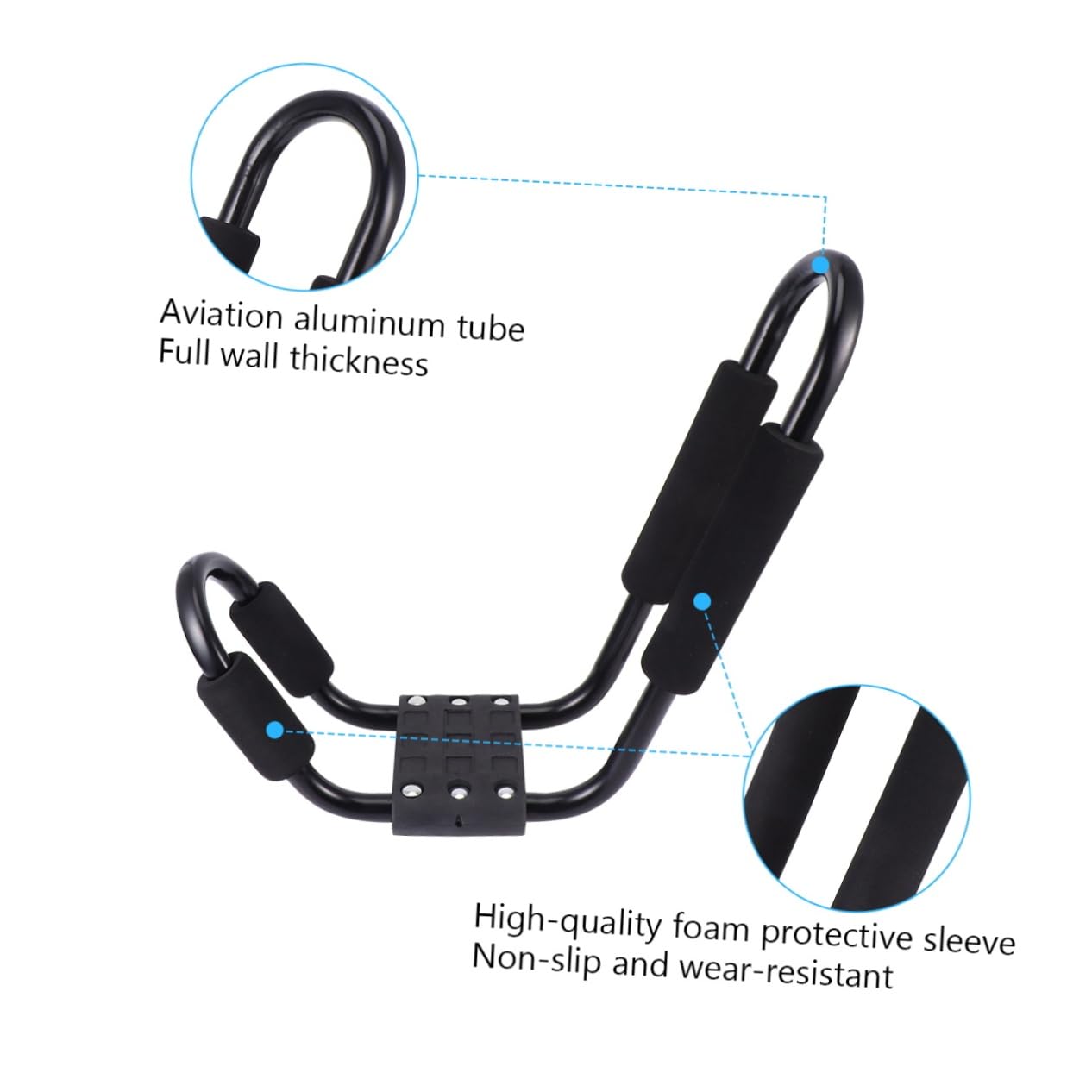 UKCOCO 2piezas Baca de Techo para Kayak y Surf Soporte para Techo de Coche SUV Camión Parabrisas Barra Transversal