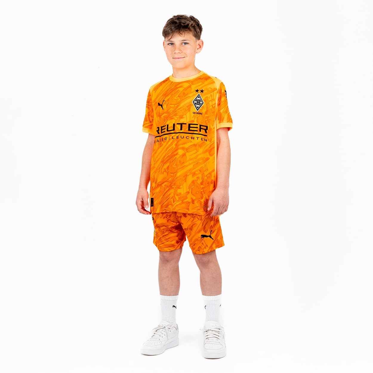 PUMA Offizielles Torwarttrikot „Heat Fire 25/26“ Junior | Borussia Mönchengladbach | Kurzarm, dryCELL, Gladbach Kindertrikot