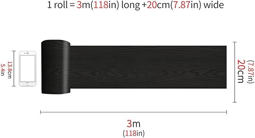 Miniatura 5 de homeemoh Azulejos autoadhesivos de grano de madera de 7.87 x 118.11 pulgadas, azulejos de vinilo para despegar y pegar para dormitorio, cocina,