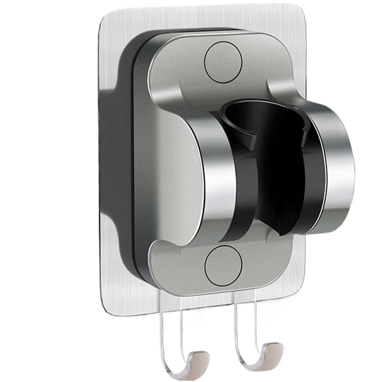 FLYIODFCXV shower head bracket, Adjustable Angle Shower Handle Holder Comes with Hook Hose Holde(Gun Gray)