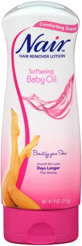 PACK OF 6 - Nair Hair Remover Lotion Softening Baby Oil Comforting Scent, 9.0 OZ