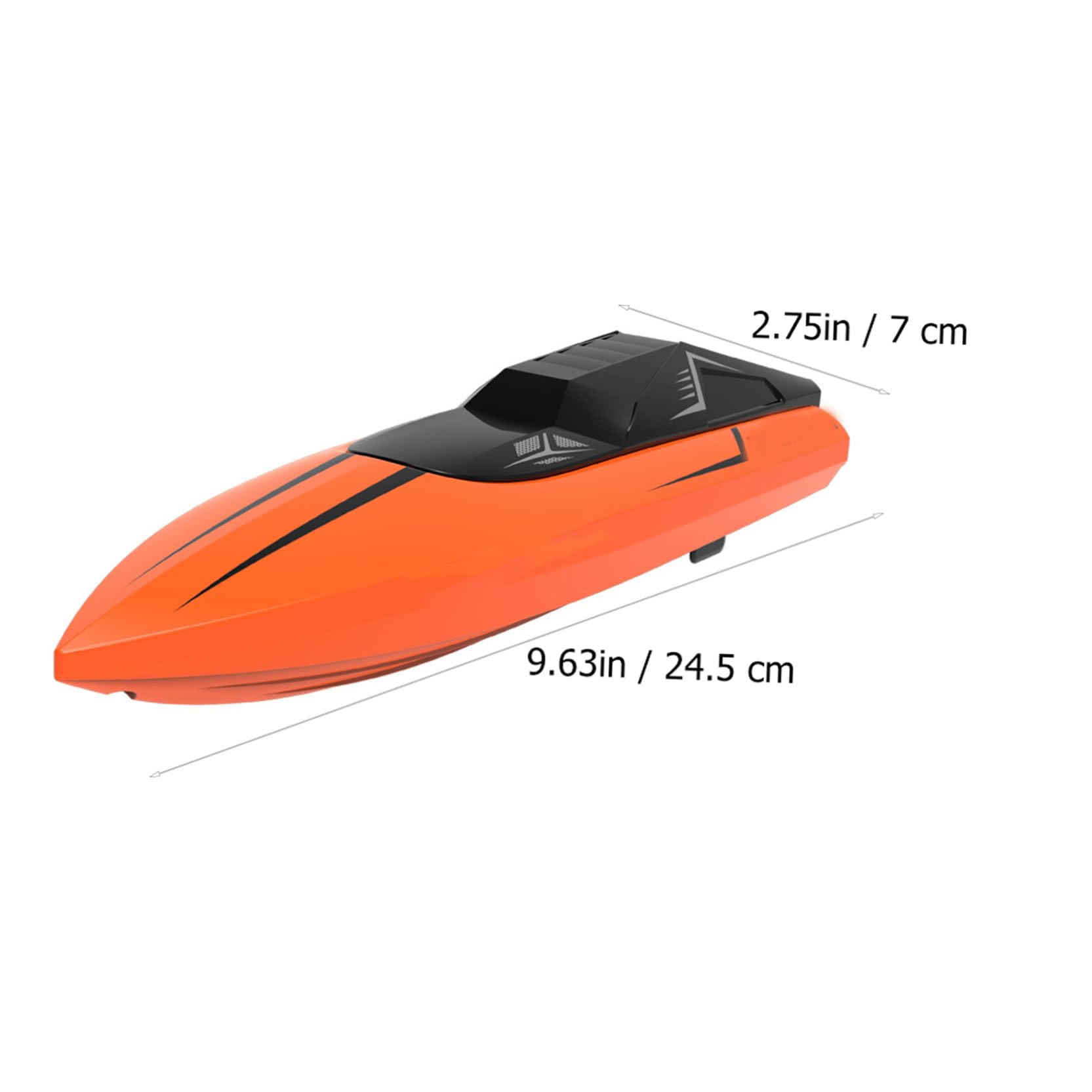Motoscafo Radiocomandato Elettrico 2.4g Ricaricabile Arancia