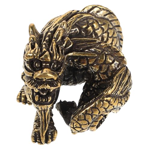 Dimensioni in miniatura: dimensionata per il posizionamento sulla scrivania, questa mini statua drago si adatta perfettamente a qualsiasi o , piccole statuette draghi, accessori da scrivania a forma drago