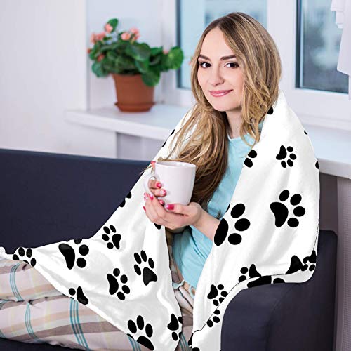 Couverture douce anti-froid pour protéger le canapé avec empreintes de pattes - 8