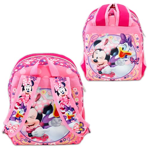 Minnie Mouse Mini Backpack for Kids - Bundle with 12" Disney School Bag, Water Bottle, Stickers, and More | Minnie Mouse Travel Bag for Girls4