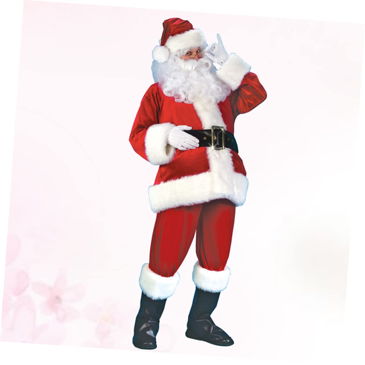 BESPORTBLE 7pièces Costume de Père Noël pour Vêtements de Noël Fêtes Cosplay Créatif et Amusant Disponibles