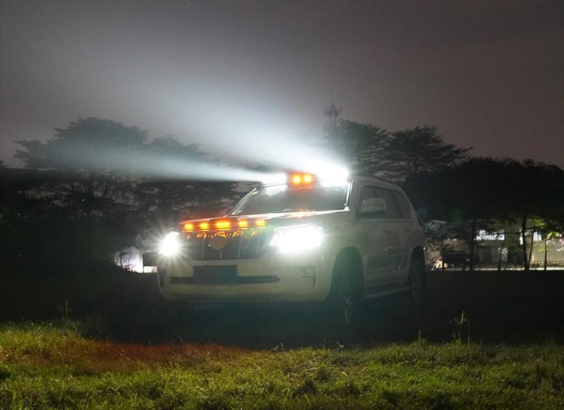 ルーフトップライトバー LED DRL ブラックランプ トヨタ ランドクルーザー プラド FJ150 2008-2021に適合