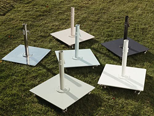 Business & Pleasure Co. Dusty Pink Umbrella Base - Perfect for The Patio Table or Pool - Heavy Outdoor Square Metal Stand - Fits Beach, Market, & Patio Umbrellas - 55 lbs - Image 5