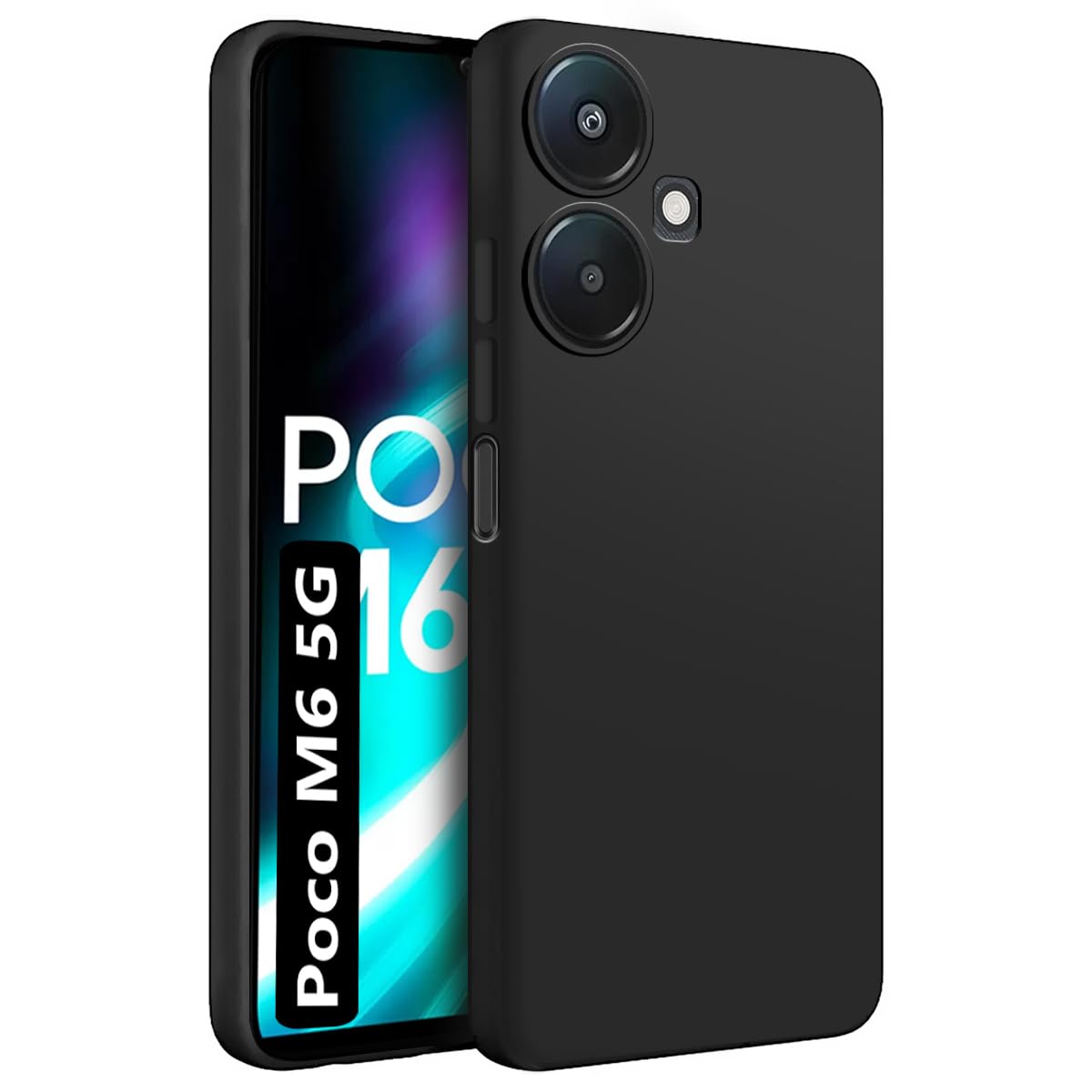 Fashionury Back Cover Case for Poco M6 5G | Matte Soft Silicon Flexible | Camera Bump Protection | All Side Shock Proof Rubberised Back Case Cover for Poco M6 5G (Black) (B0CR8C1MBB) Amazon Price History, Amazon Price Tracker