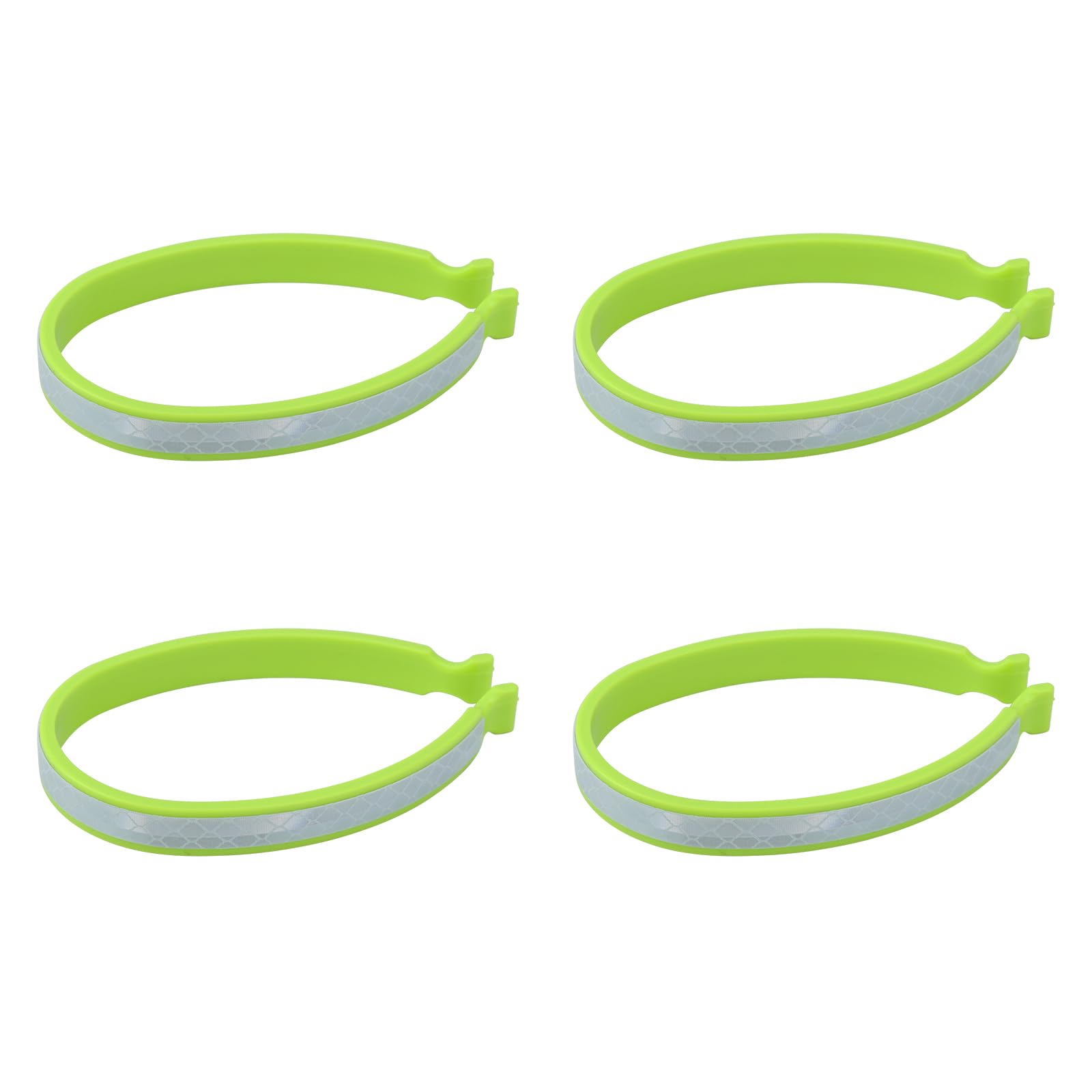 Benson Fermapantaloni Per Bici Con Riflettore - Clip Universale In Plastica - 2 Pezzi