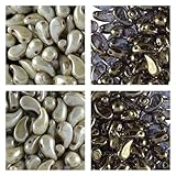 【Colors】: Alabaster Lazure Green (02010/65455), Crystal Gold Bronze (00030/90215) [Quantity and size】: One set contains four packs of teardrop beads, 20 pieces of each color in the right and left versions. Total 80 pieces beads. Drop-shaped beads: si...