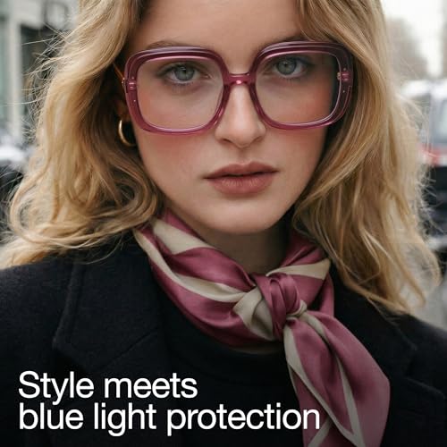 Image of miyya Blue Light Blocking Glasses for Women, Blue Light Glasses for Women Oversized Fashion Glasses