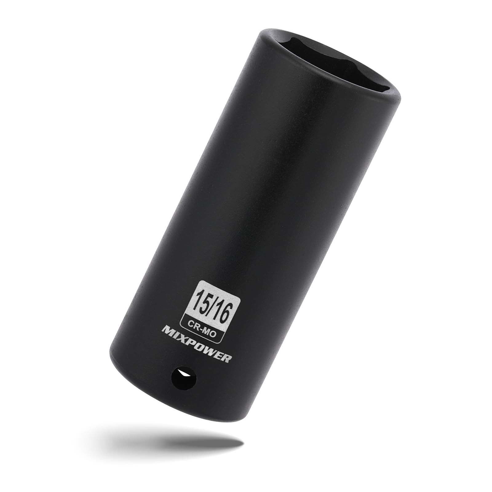 MIXPOWER 1/2" Drive Deep Impact Socket, CR-MO, 15/16", 6 Point, Radius Corner Design, Axle Nut Impact Grade Socket for Easy Removal