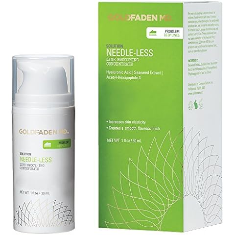 Goldfaden MD Needle-Less Line Smoothing Concentrate for Face & Neck | w/Seaweed Extract, Hyaluronic Acid, Hexapeptides, Organic Red Tea Extract 1 Ounce Cover