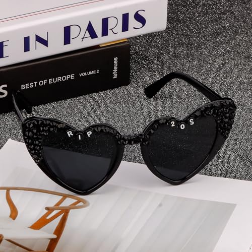 Rip 20s Birthday Glasses for Funny 30th Birthday Decorations, Black 30th Birthday Sunglasses for 30th Birthday Party Supplies Decor Dress Outfit for Women, Happy 30th Birthday Decorations2