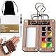 4 Stück Pocket Aquarell Set, Mini Aquarell Set, 8 Grids Tragbare Skizzenbuch-Palette, Reise Aquarellpalette, Pocketartist Travel Set mit Binder-Clips, Aquarellpapier, Aquarellpinsel Stifte