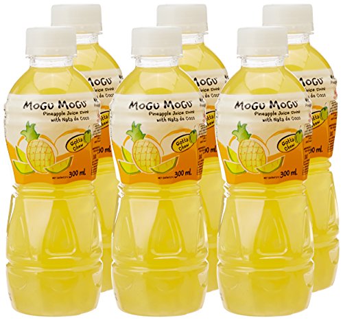 Image of Mogu Mogu Pineapple Juice Drink with Nata de Coco Jelly 320ml (Pack of 18)| Refreshing Tropical Thai-Made Sip & Chew Beverage.