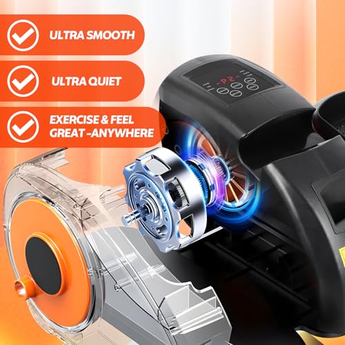 Under Desk Elliptical Machine for Seniors, Electric Seated Pedal Leg Exerciser While Sitting, Forward & Reverse Direction Elliptical Exercise Machine, Portable Mini Under Desk Elliptical